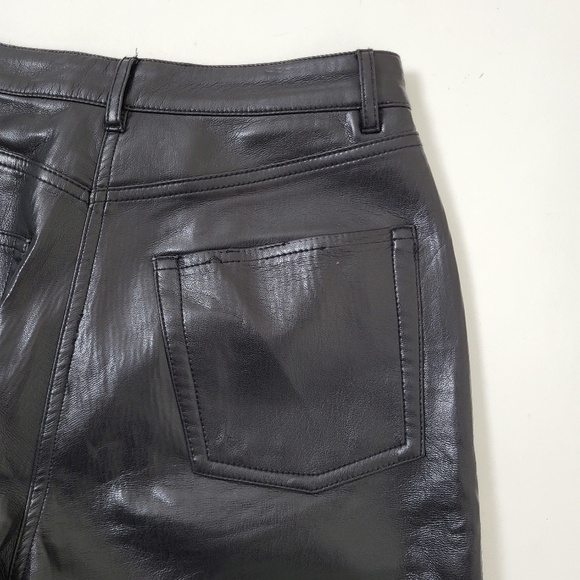 Wilfred The Melina Vegan Black Faux Leather Dress Pants Tapered Pant - Picture 11 of 14